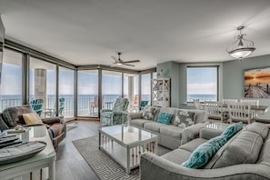 Ocean Views from Living, Dining, & Kitchen Areas