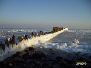 Vue sur la plage ou l’océan