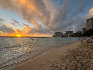 Enjoy some amazing sunsets from this spot 1 block from our ocean view condo