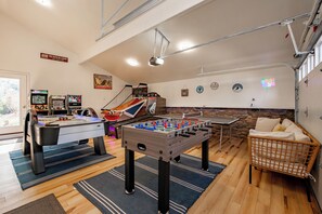 Game Room located in the Garage