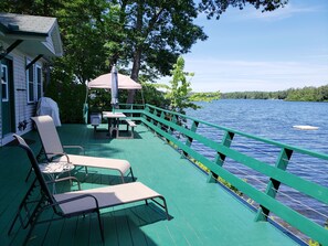 Large deck lakeside