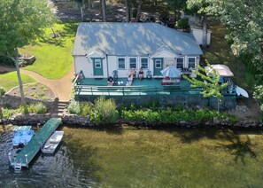 Bird's eye view of your vacation home at the lake