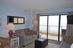 Ocean View & Balcony Access from Living Room