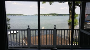 Diamond Lake as seen from screened porch