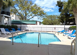 Enjoy swimming in the community pool!