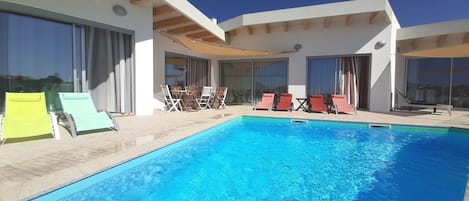 Pool with sea view