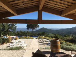 view from the new pool house/bar