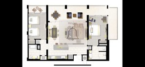 The condo floor layout.