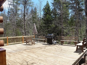 Enjoy the quiet on Back Deck surrounded by Forest and Brook