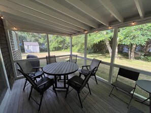 Private screened-in porch.  
