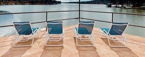 It is never too cold for these views!  Swap out lounge chairs for our fire pit!