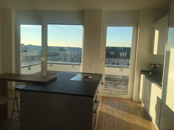 west frankfurt view from kitchen/dining