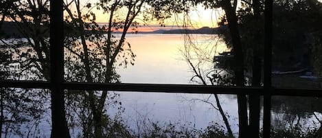 Lake WI and Merrimac Ferry view from screen room