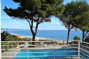 Lower terrace with pool and sea view - SA PUNTA COSTA BRAVA