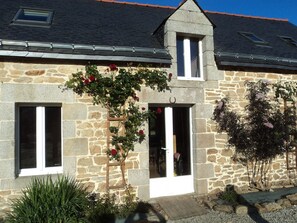 South facing of the cottage  catching the early morning sun