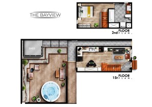 Everything in this floor plan is YOURS.
A fully equipped, modern, 2-story loft .
