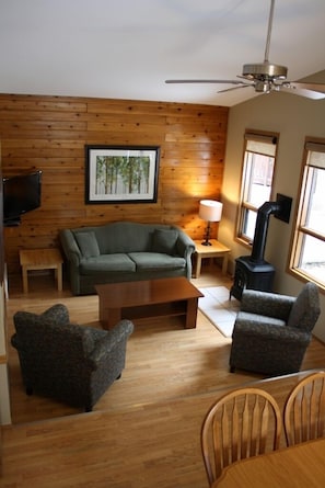 Dining Room looking into Sunken Living Room