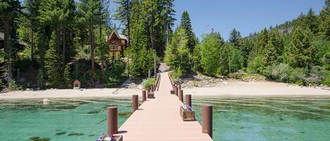 Lakefront home located to the left of  HOA pier