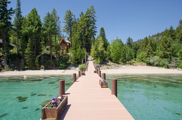 Lakefront home located to the left of  HOA pier