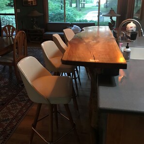 Breakfast Bar Carved from single Cherry tree