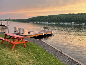 Swim or catch fish from the dock.