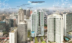 Surrounding by Jakarta skyscrappers, the location is second to none