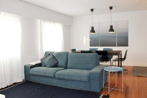 Living room with dining area