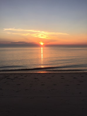 Enjoy beautiful sunsets out on the deck