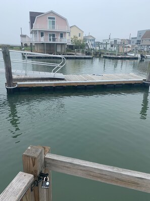 The floating dock is great to swim off at high tide or park your watercraft