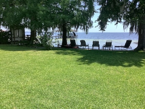 Shady view of the lake steps away from Cottage.