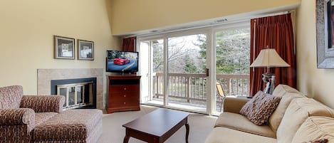 Living room with overlooking terrace