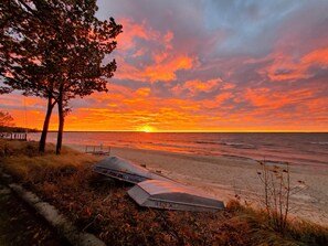 Fall  sunset from boathouse