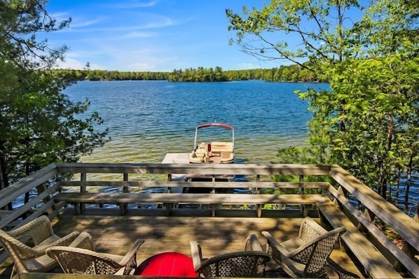 View of Spider Lake from deck