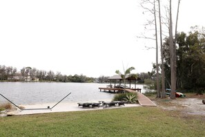Backyard beach and dock