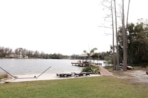 Backyard beach and dock