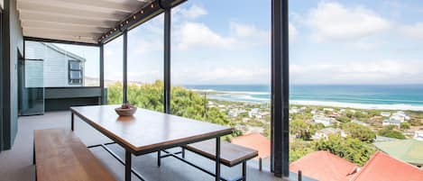 massive balcony with ocean view