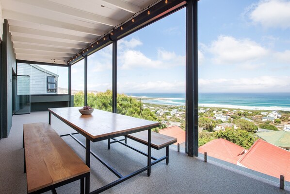 massive balcony with ocean view