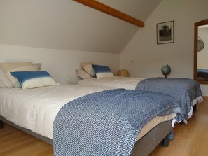 The  bedrooms have top quality beds, mattress and bedding