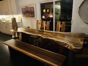 Indonesian teak custom made table.