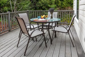 Outdoor seating for enjoying meals