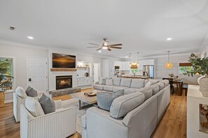 Living room with plenty of seating options.