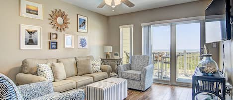 Living room with ocean view