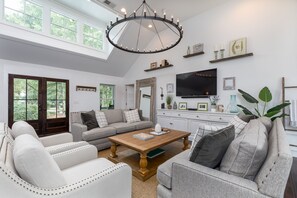 Living room at the center of the house