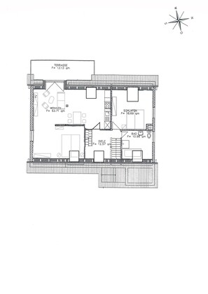 Grundriss der Ferienwohnung im DG unseres Hauses.