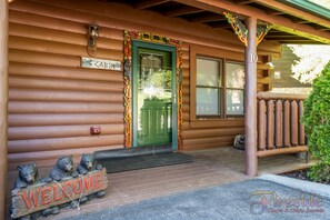 Convenient to Pigeon Forge Cabin Rental "Three Bears" - Covered Entry Deck