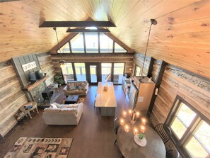 View from stairs leading up to second floor