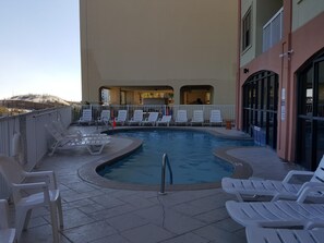 Outdoor pool swim through to the indoor pool-Heated