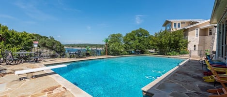 Private pool right outside of the “man cave”