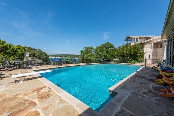 Private pool right outside of the “man cave”