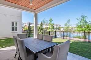 Outdoor Patio Overlooking the Pond